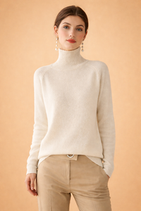 Relaxed Minimal Turtleneck Knit Fall Sweater