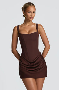 Elegant Draped Corset Homecoming Mini Dress
