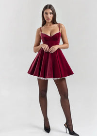 Refined Strappy Open Back Homecoming Mini Dress