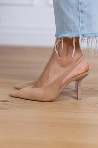 Elegant Slingback Kitten Heels Pointed Toe Shoes