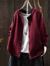 Elegant Long Sleeve Oversized Chunky Knit Cardigan