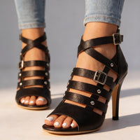 Stylish Gladiator Stiletto Heeled Sandals Strappy