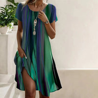 Effortless Gradient Side Slit Midi Dress Tummy Control